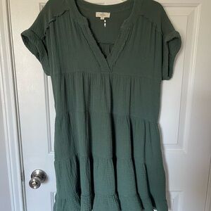 Entro Forest Green Mini Dress